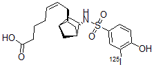 CAS 登录号：130940-73-7， 7-(3-碘-4-羟基苯磺酰基氨基(2.2.1)-二环庚-2-基)庚烯酸