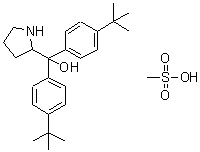 CAS#: 131180-56-8, Bis[4-(2-Methyl-2-Propanyl)Phenyl][(2S)-2-Pyrrolidinyl]Methanol Methanesulfonate (1:1)