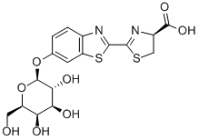 CAS 登录号：131474-38-9， (4S)-2-[6-[(2S,3R,4S,5R,6R)-3,4,5-三羟基-6-(羟基甲基)四氢吡喃-2-基]氧基-1,3-苯并噻唑-2-基]-4,5-二氢-1,3-噻唑-4-羧酸