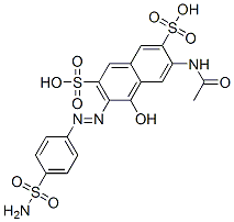 CAS 登录号：132-38-7， (3Z)-6-乙酰氨基-4-氧代-3-[(4-氨基磺酰基苯基)亚肼基]萘-2,7-二磺酸二钠