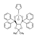 CAS#: 132068-98-5, Chloro(2,4-cyclopentadien-1-yl){[(4R,5R)-2,2-dimethyl-1,3-dioxolane-4,5-diyl]bis(diphenylmethanolato-kappaO)(2-)}titanium