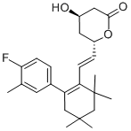 CAS 登录号：132100-55-1， (4S,6R)-6-[(E)-2-[2-(4-氟-3-甲基苯基)-4,4,6,6-四甲基-1-环己烯基]乙烯基]-4-羟基四氢吡喃-2-酮
