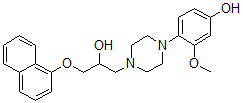 CAS#: 132194-31-1, 4-[4-(2-Hydroxy-3-Naphthalen-1-Yloxypropyl)Piperazin-1-Yl]-3-Methoxyphenol