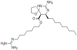 CAS#: 132210-63-0, 7-(Diaminomethylideneamino)Heptyl (9S,10R)-7-Amino-9-Nonyl-1-Oxa-6,8-Diazaspiro[4.5]Dec-7-Ene-10-Carboxylate