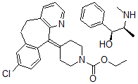 CAS 登录号：132316-36-0， 4-(8-氯-5,6-二氢-11H-苯并(5,6)环庚并(1,2-b)吡啶-11-亚基)-1-哌啶羧酸乙酯与(S-(R*,R*))-alpha-(1-(甲基氨基)乙基)苯甲醇混合物