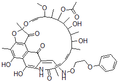 CAS#: 132338-78-4, 3-(((2-Phenoxyethoxy)imino)methyl)rifamycin