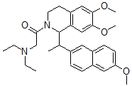 CAS 登录号：132836-34-1， 2-二乙基氨基-1-[6,7-二甲氧基-1-[1-(6-甲氧基萘-2-基)乙基]-3,4-二氢-1H-异喹啉-2-基]乙酮