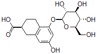 CAS 登录号：133084-09-0， (2S)-7-羟基-5-[(2S,3R,4S,5S,6R)-3,4,5-三羟基-6-(羟基甲基)四氢吡喃-2-基]氧基-1,2,3,4-四氢萘-2-羧酸