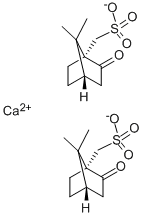 CAS 登录号：1331-87-9， (1S)-7,7-二甲基-2-氧代-双环[2.2.1]庚烷-1-甲烷磺酸钙盐