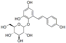 CAS 登录号：133186-49-9， (2R,3S,4R,5R)-2-[2,4-二羟基-6-[(E)-2-(4-羟基苯基)乙烯基]苯氧基]-3,4,5,6-四羟基己醛
