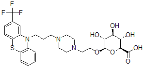 CAS 登录号：133310-09-5， (2S,3S,4S,5R,6R)-3,4,5-三羟基-6-[2-[4-[3-[2-(三氟甲基)吩噻嗪-10-基]丙基]哌嗪-1-基]乙氧基]四氢吡喃-2-羧酸