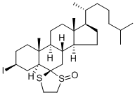 CAS#: 133331-36-9, (3S,5S,8S,9S,10R,13R,14S,17R)-3-Iodo-10,13-Dimethyl-17-[(2R)-6-Methylheptan-2-Yl]Spiro[1,2,3,4,5,7,8,9,11,12,14,15,16,17-Tetradecahydrocyclopenta[a]Phenanthrene-6,2'-1,3-Dithiolane] 1'-Oxide