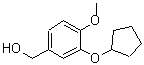 结构式 CAS# 133332-49-7, [3-(环戊基氧基)-4-甲氧基苯基]甲醇