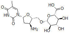 CAS 登录号：133632-85-6， (2S,3S,4S,5R,6R)-6-[[(2S,3S,5R)-3-氨基-5-(5-甲基-2,4-二氧代嘧啶-1-基)四氢呋喃-2-基]甲氧基]-3,4,5-三羟基四氢吡喃-2-羧酸