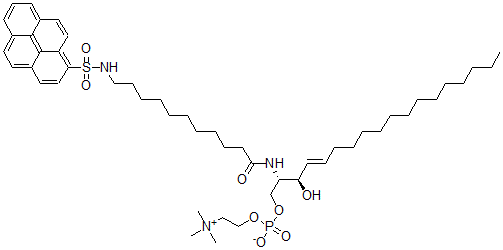CAS#: 133733-41-2, [(E,2S,3R)-3-Hydroxy-2-[11-(Pyren-1-Ylsulfonylamino)Undecanoylamino]Octadec-4-Enyl] 2-Trimethylazaniumylethyl Phosphate