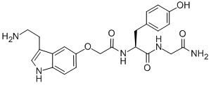 CAS#: 133790-13-3, (2S)-2-[[2-[[3-(2-Aminoethyl)-1H-Indol-5-Yl]Oxy]Acetyl]Amino]-N-(2-Amino-2-Oxoethyl)-3-(4-Hydroxyphenyl)Propanamide