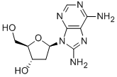 CAS 登录号:13389-09-8, 8-氨基-2'-脱氧腺苷