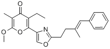 CAS#: 134332-63-1, 3-Ethyl-6-Methoxy-5-Methyl-2-[2-[(3E)-3-Methyl-4-Phenyl-3-Buten-1-Yl]-4-Oxazolyl]-4H-Pyran-4-One