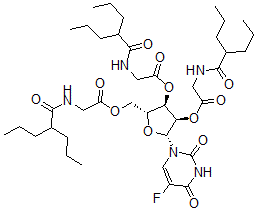 CAS#: 134423-92-0, [(2R,3R,4R,5R)-5-(5-Fluoro-2,4-Dioxopyrimidin-1-Yl)-4-[2-(2-Propylpentanoylamino)Acetyl]Oxy-2-[[2-(2-Propylpentanoylamino)Acetyl]Oxymethyl]Oxolan-3-Yl] 2-(2-Propylpentanoylamino)Acetate