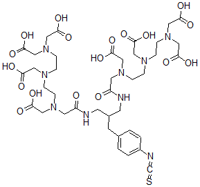 CAS 登录号：134439-56-8， 3,6,9,19,22,25-六(羧甲基)-14-((4-异硫氰酸基苯基)甲基)-11,17-二氧代-3,6,9,12,16,19,22,25-八氮杂二十七烷二酸