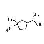 CAS#: 134517-60-5, 3-Isopropyl-1-Methylcyclopentanecarbonitrile