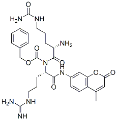 CAS#: 134665-86-4, Phenylmethyl N-[(2S)-2-Amino-5-(Carbamoylamino)Pentanoyl]-N-[(2S)-5-(Diaminomethylideneamino)-1-[(4-Methyl-2-Oxochromen-7-Yl)Amino]-1-Oxopentan-2-Yl]Carbamate
