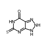 CAS#: 134811-22-6, 5-Sulfanyl-1H-[1,2,3]Triazolo[4,5-d]Pyrimidin-7-Ol