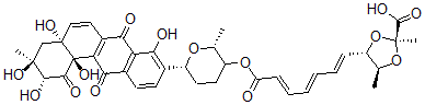CAS#: 134861-62-4, (2S,4S,5S)-4-[(1E,3E,5E)-7-[(2R,6R)-6-[(2R,3S,4aR,12bS)-2,3,4A,8,12B-Pentahydroxy-3-Methyl-1,7,12-Trioxo-2,4-Dihydrobenzo[h]Phenanthren-9-Yl]-2-Methyloxan-3-Yl]Oxy-7-Oxohepta-1,3,5-Trienyl]-2,5-Dimethyl-1,3-Dioxolane-2-Carboxylic Acid