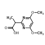 CAS 登录号：134866-84-5， 2-(4,6-二甲氧基-2-嘧啶基)丙酸
