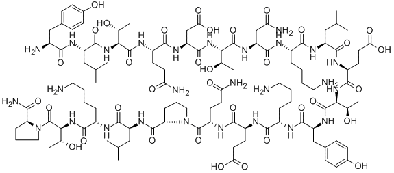 CAS 登录号：134981-49-0， L-酪氨酰-L-亮氨酰-L-苏氨酰-L-谷氨酰胺酰-L-alpha-谷氨酰-L-苏氨酰-L-天冬氨酰胺酰-L-赖氨酰-L-缬氨酰-L-alpha-谷氨酰-L-苏氨酰-L-酪氨酰-L-赖氨酰-L-alpha-谷氨酰-L-谷氨酰胺酰-L-脯氨酰-L-亮氨酰-L-赖氨酰-L-苏氨酰-L-脯氨酰胺