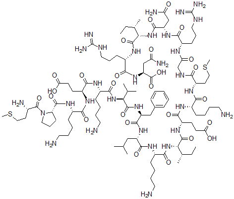 CAS 登录号：135154-02-8， L-蛋氨酰-L-脯氨酰-L-赖氨酰-L-alpha-谷氨酰-L-赖氨酰-L-缬氨酰-L-苯丙氨酰-L-亮氨酰-L-赖氨酰-L-异亮氨酰-L-alpha-谷氨酰-L-赖氨酰-L-蛋氨酰甘氨酰-L-精氨酰-L-天冬氨酰胺酰-L-异亮氨酰-L-精氨酰-L-天冬氨酰胺