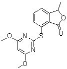 CAS#: 135186-78-6, 7-[(4,6-Dimethoxy-2-Pyrimidinyl)Sulfanyl]-3-Methyl-2-Benzofuran-1(3H)-One