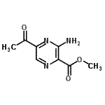 CAS 登录号：135673-69-7， 甲基5-乙酰基-3-氨基-2-吡嗪羧酸酯