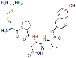 CAS#: 135680-82-9, (3S)-3-[[(2S)-1-[(E,2S)-2-Amino-5-(Diaminomethylideneamino)Pent-3-Enoyl]Pyrrolidine-2-Carbonyl]Amino]-4-[[(2R)-1-[[(2S)-1-(4-Hydroxyphenyl)-3-Oxopropan-2-Yl]Amino]-3-Methyl-1-Oxobutan-2-Yl]Amino]-4-Oxobutanoic Acid