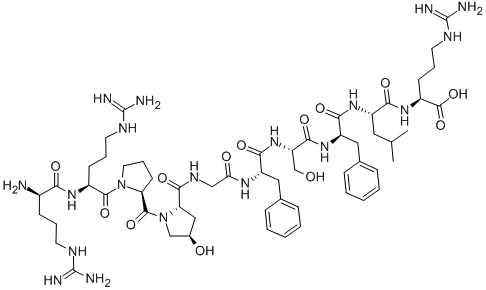 CAS 登录号：135701-67-6， D-精氨酰-L-精氨酰-L-脯氨酰-(4R)-4-羟基-L-脯氨酰甘氨酰-L-苯丙氨酰-L-丝氨酰-D-苯丙氨酰-L-亮氨酰-L-精氨酸