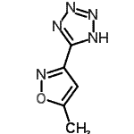 CAS 登录号：13600-36-7， 5-(5-甲基异恶唑-3-基)-1H-四唑