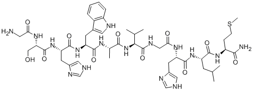 CAS#: 136058-54-3, Glycyl-L-Seryl-L-Histidyl-L-Tryptophyl-L-Alanyl-L-Valylglycyl-L-Histidyl-L-Leucyl-L-Methioninamide