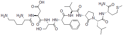 CAS 登录号：136548-07-7， 赖氨酰(3)-甘氨酰(8)-R-内酰胺-亮氨酸(9)-神经激肽A(3-10)