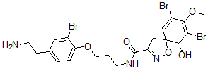 CAS 登录号：136685-29-5， (6R)-N-[3-[4-(2-氨基乙基)-2-溴苯氧基]丙基]-7,9-二溴-6-羟基-8-甲氧基-1-氧杂-2-氮杂螺[4.5]癸-2,7,9-三烯-3-甲酰胺