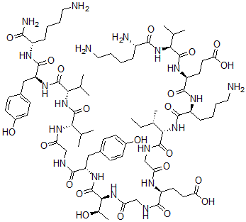 CAS 登录号：136688-17-0， L-赖氨酰-L-缬氨酰-L-alpha-谷氨酰-L-赖氨酰-L-异亮氨酰甘氨酰-L-alpha-谷氨酰甘氨酰-L-苏氨酰-L-酪氨酰甘氨酰-L-缬氨酰-L-缬氨酰-L-酪氨酰-L-赖氨酰胺