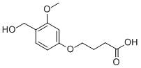 CAS 登录号：136849-75-7， 4-[4-(羟基甲基)-3-甲氧基苯氧基]-丁酸