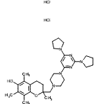 CAS#: 137018-55-4, 2-({4-[2,6-Di(1-Pyrrolidinyl)-4-Pyrimidinyl]-1-Piperazinyl}Methyl)-2,5,7,8-Tetramethyl-6-Chromanol Dihydrochloride