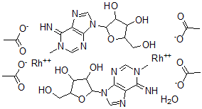 CAS 登录号:137021-41-1, 四(mu-乙酰)-二(1-甲基腺苷)二铑 (II)