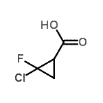 结构式 CAS# 137081-42-6, 2-氯-2-氟环丙烷羧酸