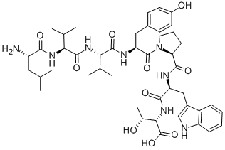 CAS 登录号：137201-62-8， 亮氨酰-缬氨酰-缬氨酰-酪氨酰-脯氨酰-色氨酰-苏氨酸