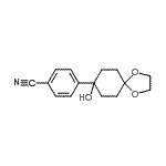 CAS#: 137464-95-0, 4-(8-Hydroxy-1,4-Dioxaspiro[4.5]Dec-8-Yl)Benzonitrile