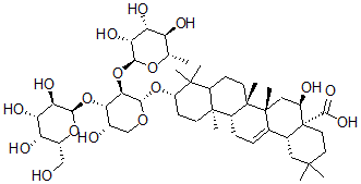 CAS#: 137551-42-9, (3beta,16alpha)-3-((O-beta-D-galactopyranosyl-(1-4)-O-6-deoxy-alpha-L-mannopyranosyl-(1-4)-alpha-L-arabinopyranosyl)oxy)-16-hydroxy-Olean-12-en-28-oic acid
