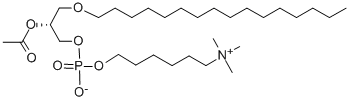 CAS 登录号：137566-83-7， [(2R)-2-乙酰氧基-3-十六烷氧基丙基] 6-三甲基铵基己基磷酸酯