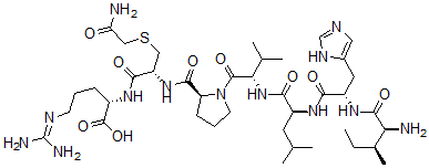 CAS#: 137593-44-3, Isoleucyl-histidyl-leucyl-valyl-prolyl-carboxyamidomethylcysteinyl-arginine