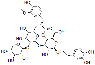 CAS#: 137625-06-0, [(2R,3R,4R,5R,6R)-4-[(2S,3R,4R,5R,6S)-4,5-Dihydroxy-6-Methyl-3-[(2S,3R,4S,5R)-3,4,5-Trihydroxyoxan-2-Yl]Oxyoxan-2-Yl]Oxy-6-[2-(3,4-Dihydroxyphenyl)Ethoxy]-5-Hydroxy-2-(Hydroxymethyl)Oxan-3-Yl] (E)-3-(4-Hydroxy-3-Methoxyphenyl)Prop-2-Enoate